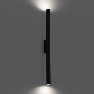 Aplique de pared Vacu negro, 2 luces