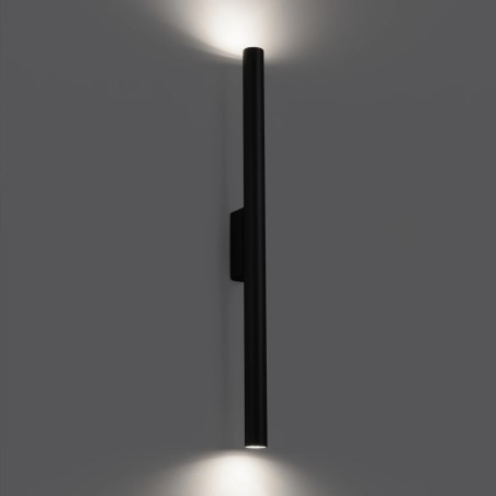 Aplique de pared Vacu negro, 2 luces
