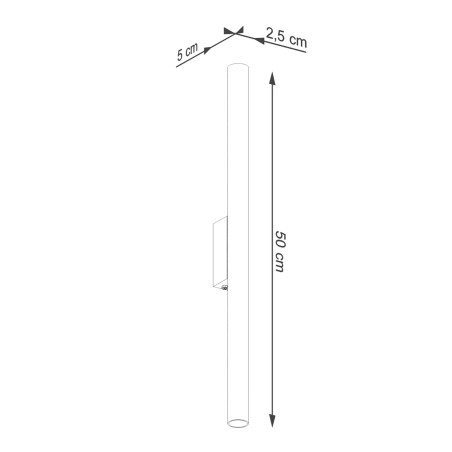 Aplique de pared Vacu negro, 2 luces