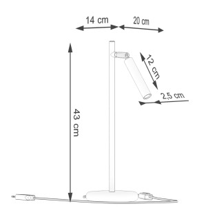 Lámpara de mesa Vacu negro