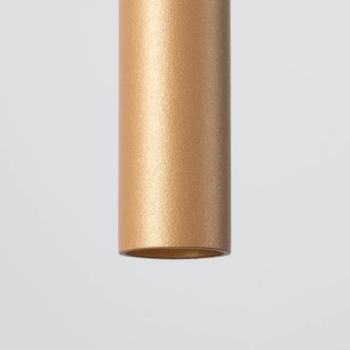 Lámpara colgante Vacu dorado, 1 luz