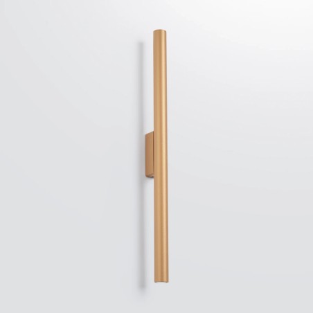 Aplique de pared Vacu dorado, 2 luces