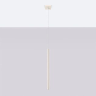 Lámpara colgante Vacu beige, 1 luz