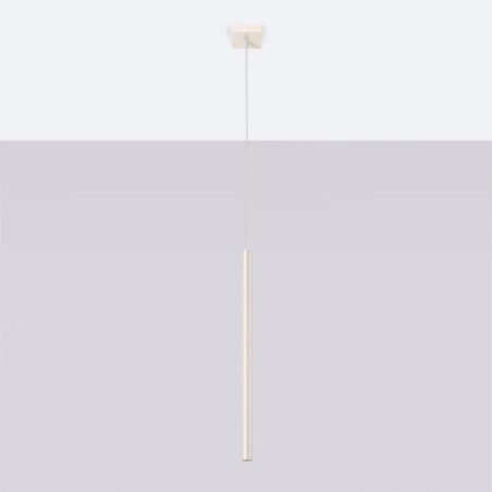 Lámpara colgante Vacu beige, 1 luz