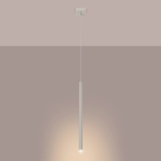 Lámpara colgante Vacu beige, 1 luz