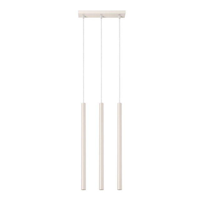 Lámpara colgante Vacu beige, 3 luces