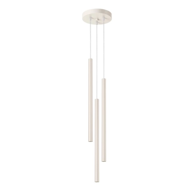 Lámpara colgante Vacu beige, 3 luces
