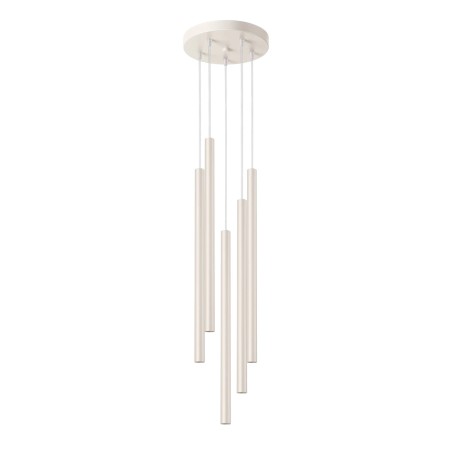 Lámpara colgante Vacu beige, 5 luces