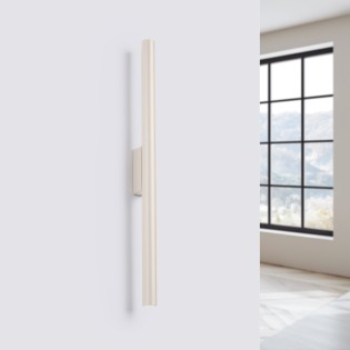 Aplique de pared Vacu beige, 2 luces
