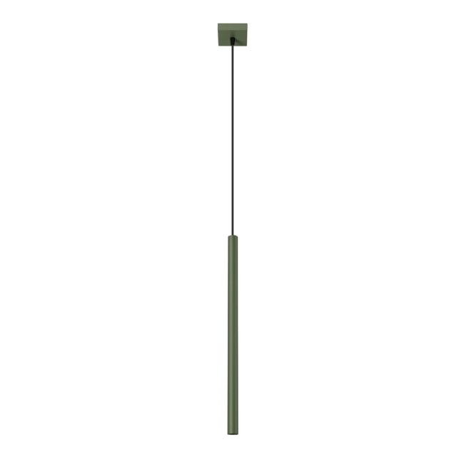 Lámpara colgante Vacu verde, 1 luz
