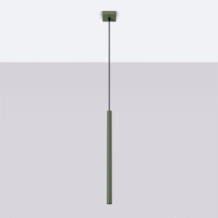 Lámpara colgante Vacu verde, 1 luz