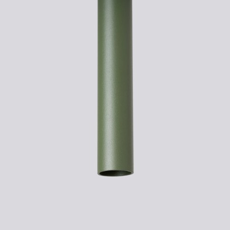 Lámpara colgante Vacu verde, 3 luces