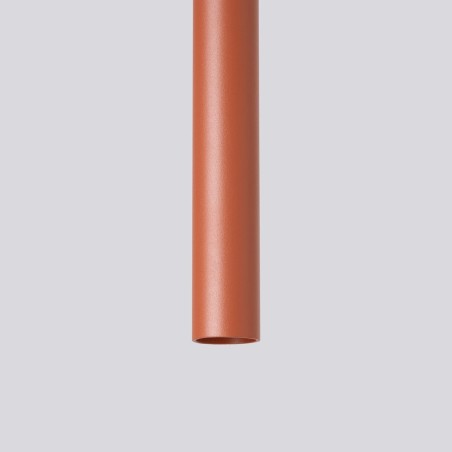 Lámpara colgante Vacu rojo, 3 luces