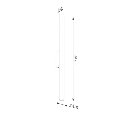 Aplique de pared Vacu rojo, 2 luces