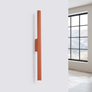 Aplique de pared Vacu rojo, 2 luces