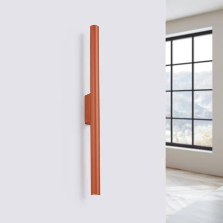 Aplique de pared Vacu rojo, 2 luces