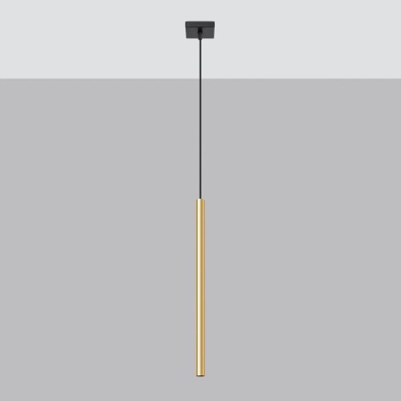 Lámpara colgante Vacu dorado pulido, 1 luz