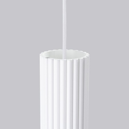 Lámpara colgante Moto blanco, 1 luz