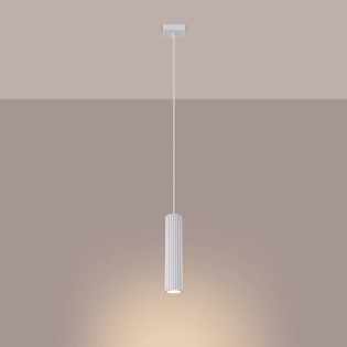 Lámpara colgante Moto blanco, 1 luz