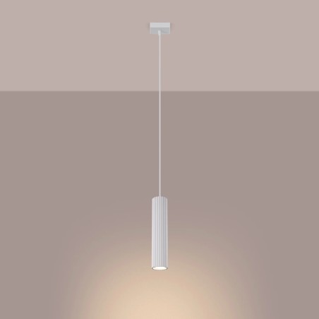 Lámpara colgante Moto blanco, 1 luz