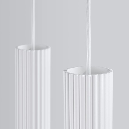 Lámpara colgante Moto blanco, 2 luces