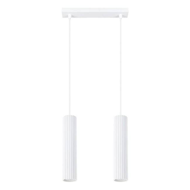 Lámpara colgante Moto blanco, 2 luces