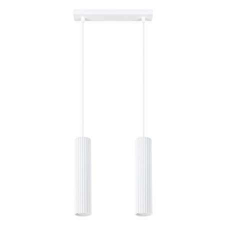 Lámpara colgante Moto blanco, 2 luces