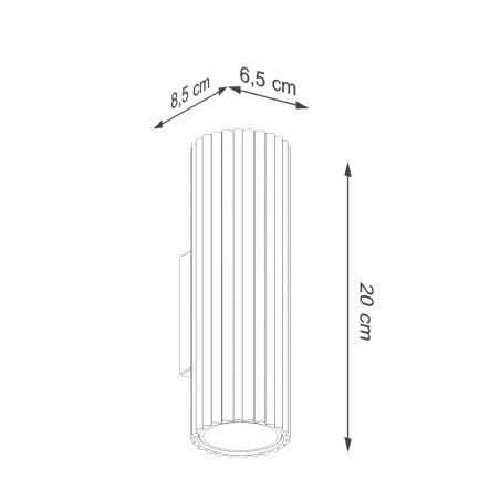 Aplique de pared Moto blanco 20