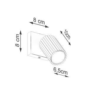 Aplique de pared Moto blanco