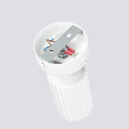 Aplique de pared Moto, blanco con interruptor