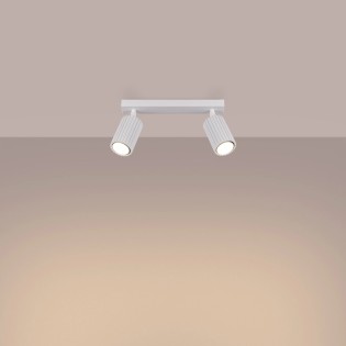 Regleta Moto blanco, 2 luces