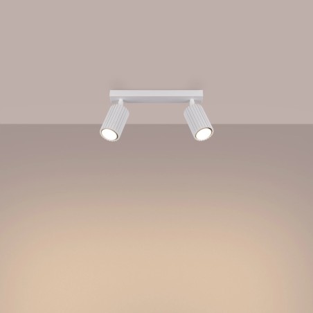 Regleta Moto blanco, 2 luces