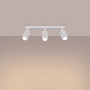 Regleta Moto blanco, 3 luces