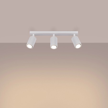 Regleta Moto blanco, 3 luces