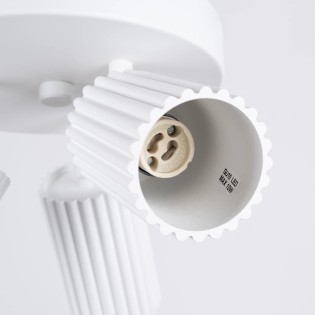 Plafón Moto blanco, 3 luces