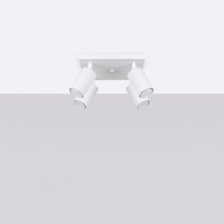 Plafón Moto blanco, 4 luces