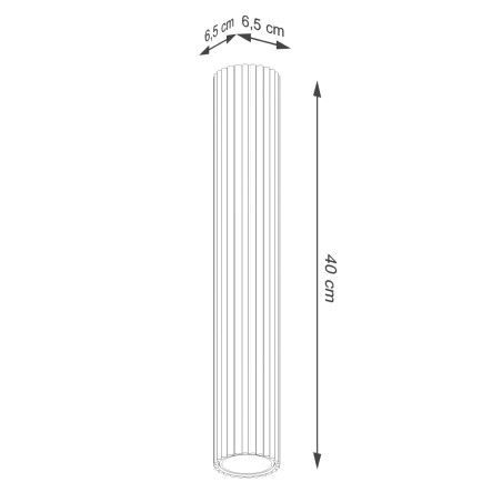 Foco de superficie Moto dorado 60