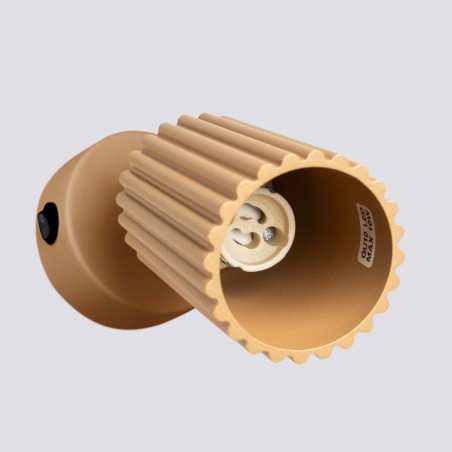 Aplique de pared Moto, dorado con interruptor