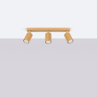 Regleta Moto dorado, 3 luces