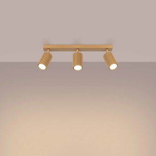 Regleta Moto dorado, 3 luces