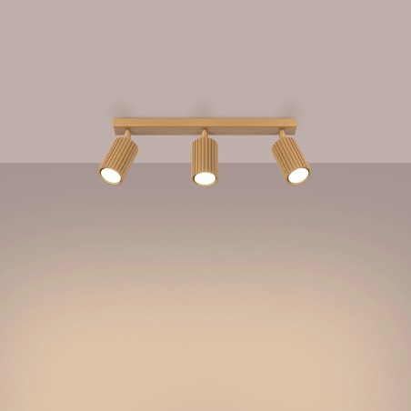 Regleta Moto dorado, 3 luces