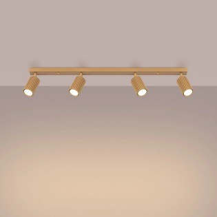 Regleta Moto dorado, 4 luces