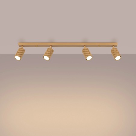 Regleta Moto dorado, 4 luces