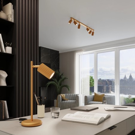 Regleta Moto dorado, 6 luces