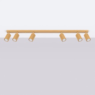 Regleta Moto dorado, 6 luces