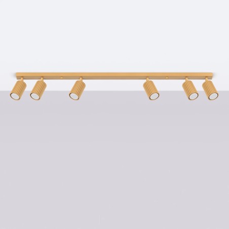 Regleta Moto dorado, 6 luces