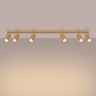 Regleta Moto dorado, 6 luces