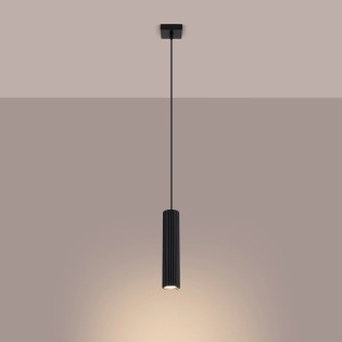 Lámpara colgante Moto negro, 1 luz