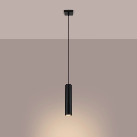 Lámpara colgante Moto negro, 1 luz
