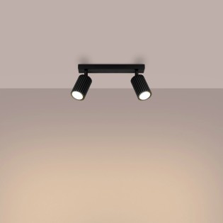 Regleta Moto negro, 2 luces